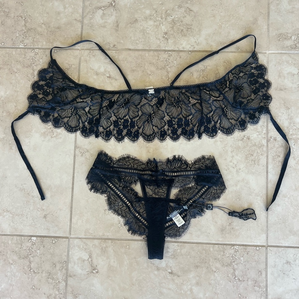 For Love and Lemons Skivves Black Lingerie Set